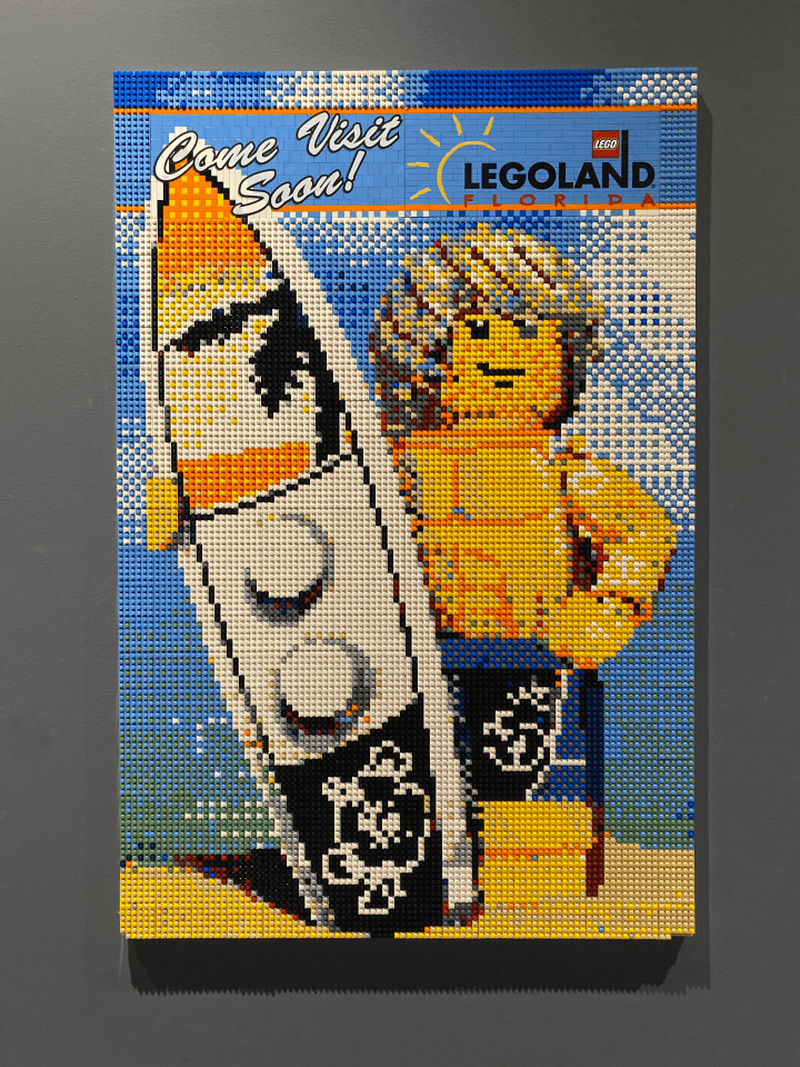 Legoland surfer is just one of the many characters one can find at this Ontario Attraction.