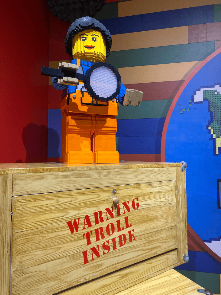 Humour is every where at the Legoland attraction in Vaughan Mills Mall in Ontario Canada.