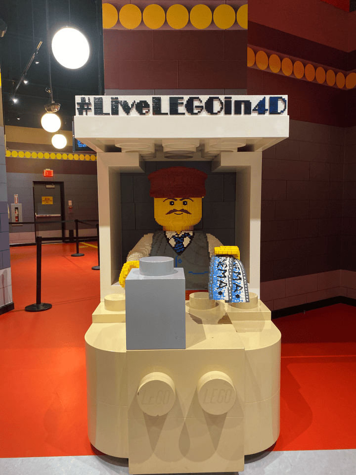 Legoland Discovery Center cinema is ready for the next show and taking tickets.