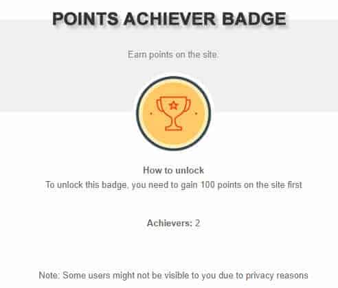 Points Achiever Badge