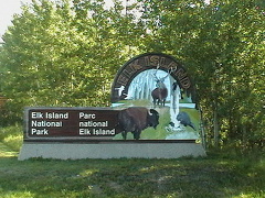 Entrance Sign into Elk Island National Park