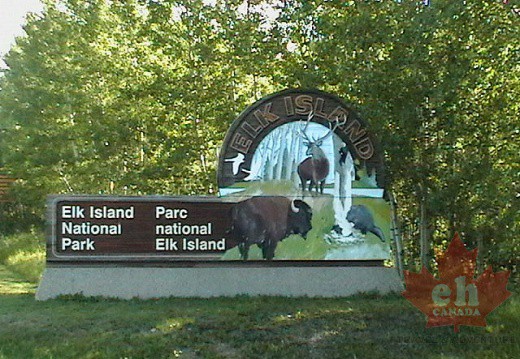 Entrance Sign into Elk Island National Park