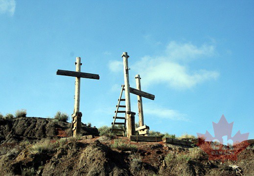 Crosses at Passion Play