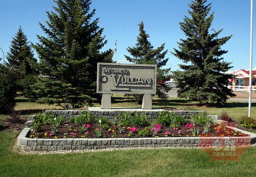 Entrance to Vulcan, Alberta
