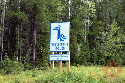 Waterfall Route Sign