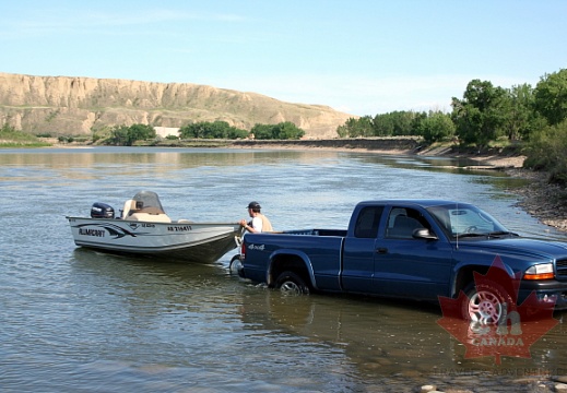 Boating on South Saskatchewan River