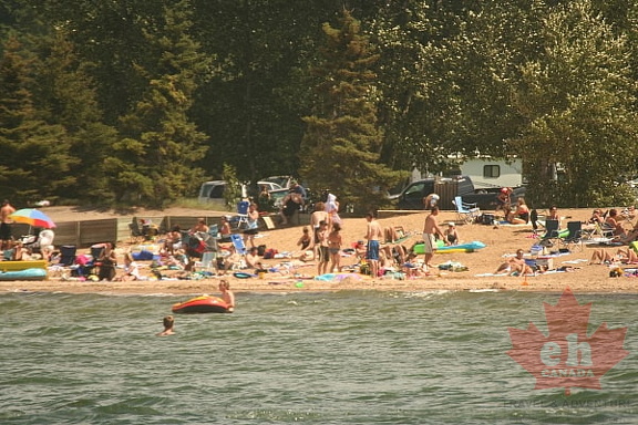 Main Beach in Waskesiu Village