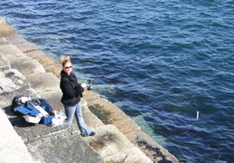 Fishing off Ogden Point (6448 visits) Beautiful women fishing off Ogden Point in March Fishing off Ogden Point Fishing off Ogden Point