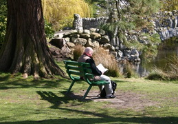 Beacon Hill Park (4519 visits) Reading in Beacon Hill Park by Duck Pond Beacon Hill Park