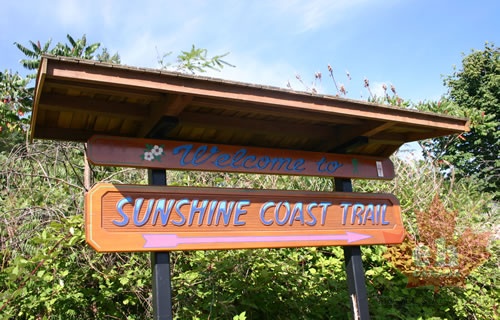 Sunshine Coast Trail Welcome Sign