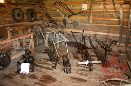 Snowshoes and farming equipment