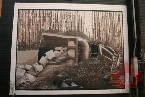 Losing a Load on Alaska Hwy Mural