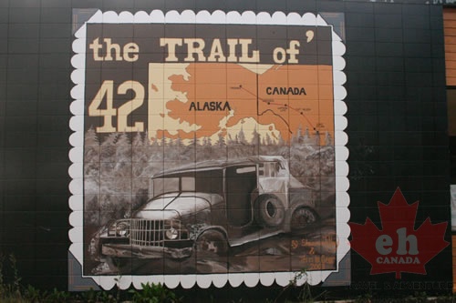 Travel Alaska Hwy postage Stamp Mural