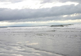 Waves a Crashing (720 visits) Rolling waves crash the shores of North Beach Waves a Crashing