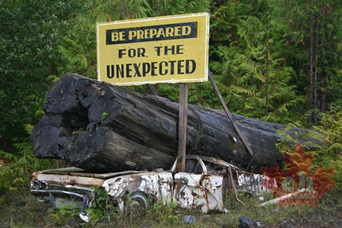 Gravel Warning Sign
