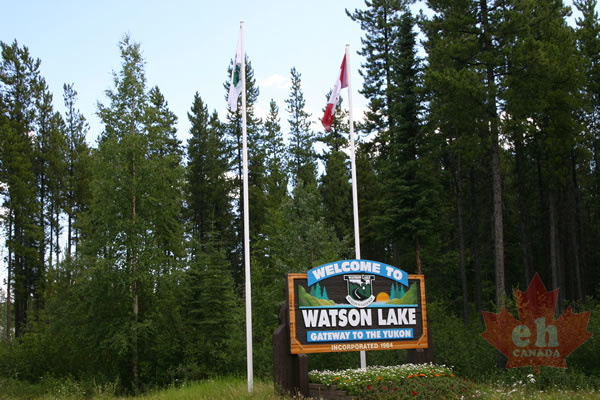 Welcome to Watson Lake (1737 visits) Alaska Highway welcome sign Welcome to Watson Lake