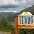 Welcome Sign (2156 visits) Driving to Carcross from the south Welcome Sign