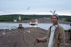 Bro is auditioning for a part at the Peel River Ferry Crossing peel-river-ferry65.jpg
