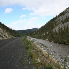 Dempster Highway (3022 visits) Driving near the Ogilvie Mountains Dempster Highway