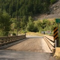 wooden one way bridge