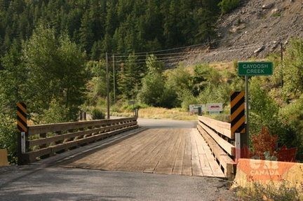 wooden one way bridge