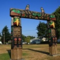 Departure Bay Totems
