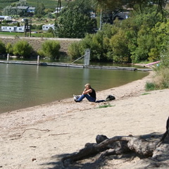 Wood Lake Beach (863 visits) Dog and owner in deep thought. Wood Lake dog walking Wood Lake Beach