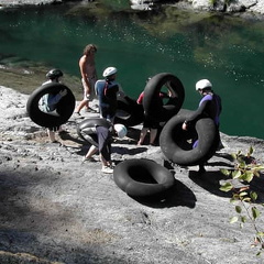 Tubing (923 visits) Tubing group going down Cowichan River Tubing