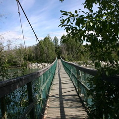 Kishwoot Island (1940 visits) Suspension bridge to island from downtown Whitehorse Kishwoot Island