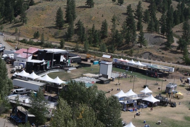 The Rockin River Music Festival stage and concert grounds. Photo credit Greg Girard
