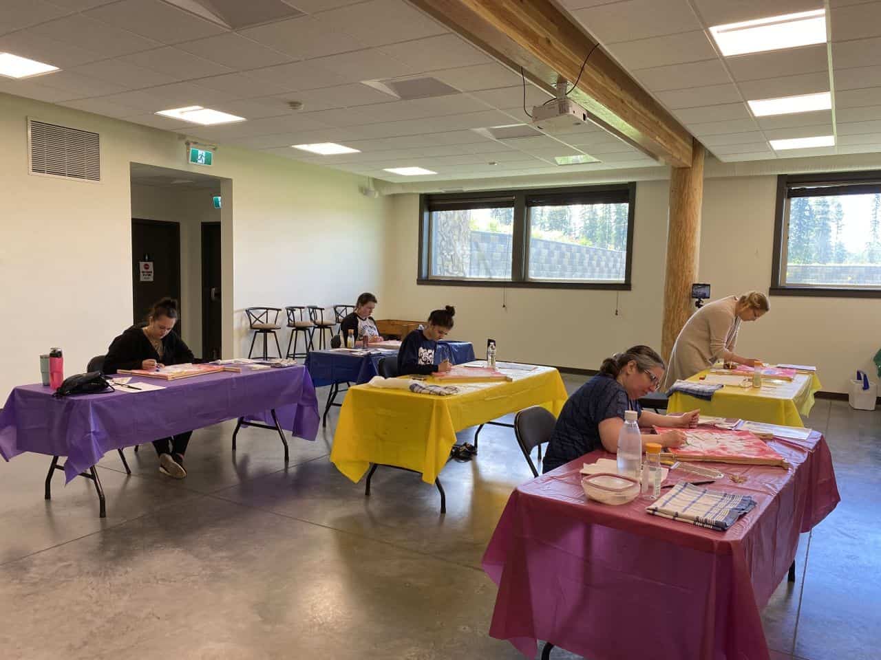 Silk Painting in Tumbler Ridge BC Canada