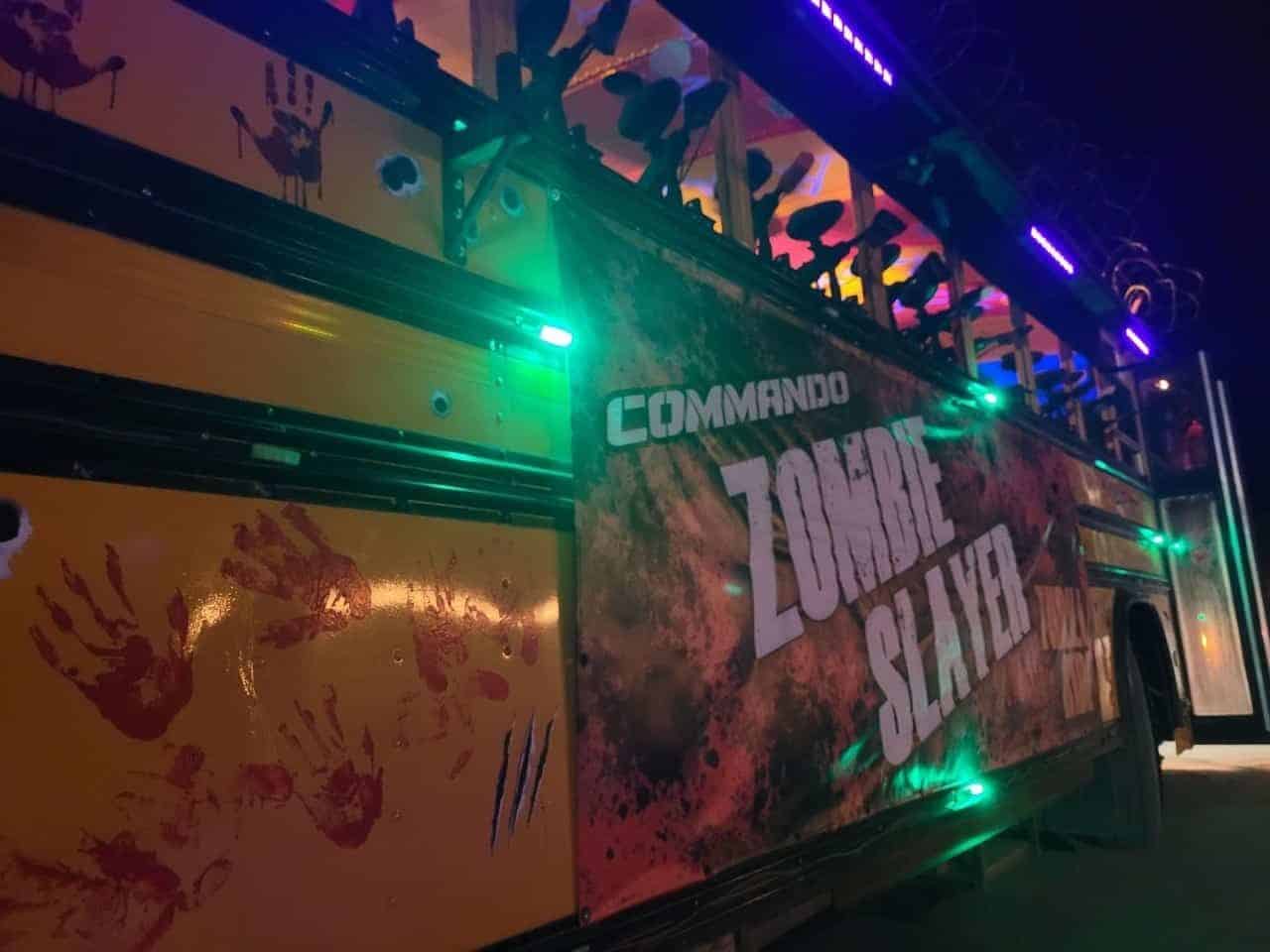 The bus of zombie slaying Halloween attraction