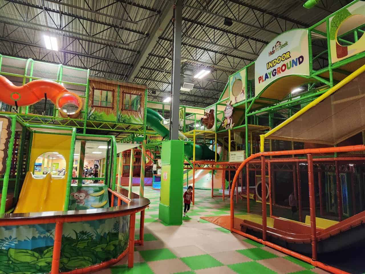 Entertainment playgrounds for children and toddlers in Calgary Alberta includes Hide N Seek.
