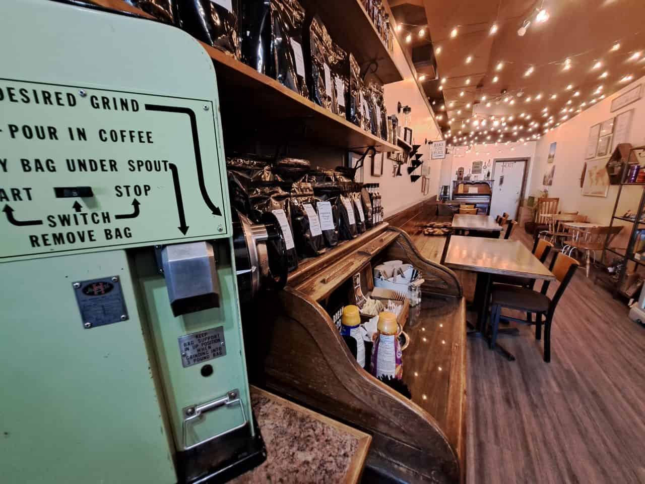 Locally owned coffee and gift shop in Rocky Mountain House Alberta Canada