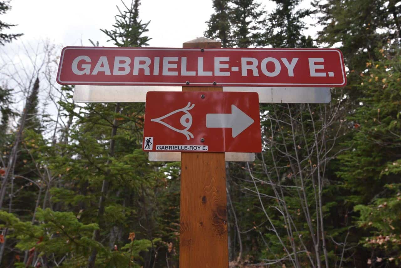 Section of the Trans Canada Trail in Baie-Saint-Paul named after francophone author Gabrielle Roy