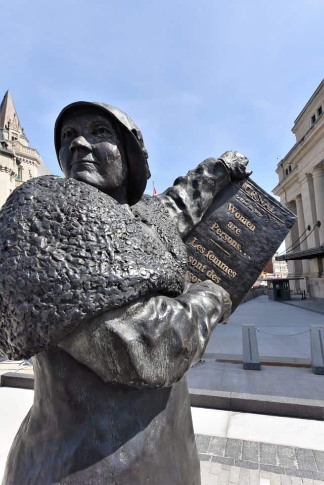 We are Persons Monument in Ottawa, Ontario celebrates five inspiring suffragists who helped women get the vote in Canada