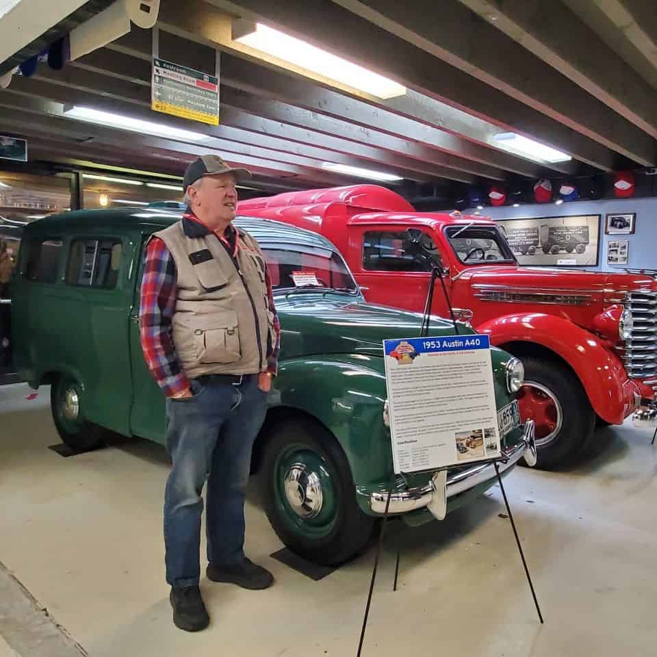 The museum in Surrey BC Canada is staffed by volunteers. Over 30 vintage trucks are displayed here.