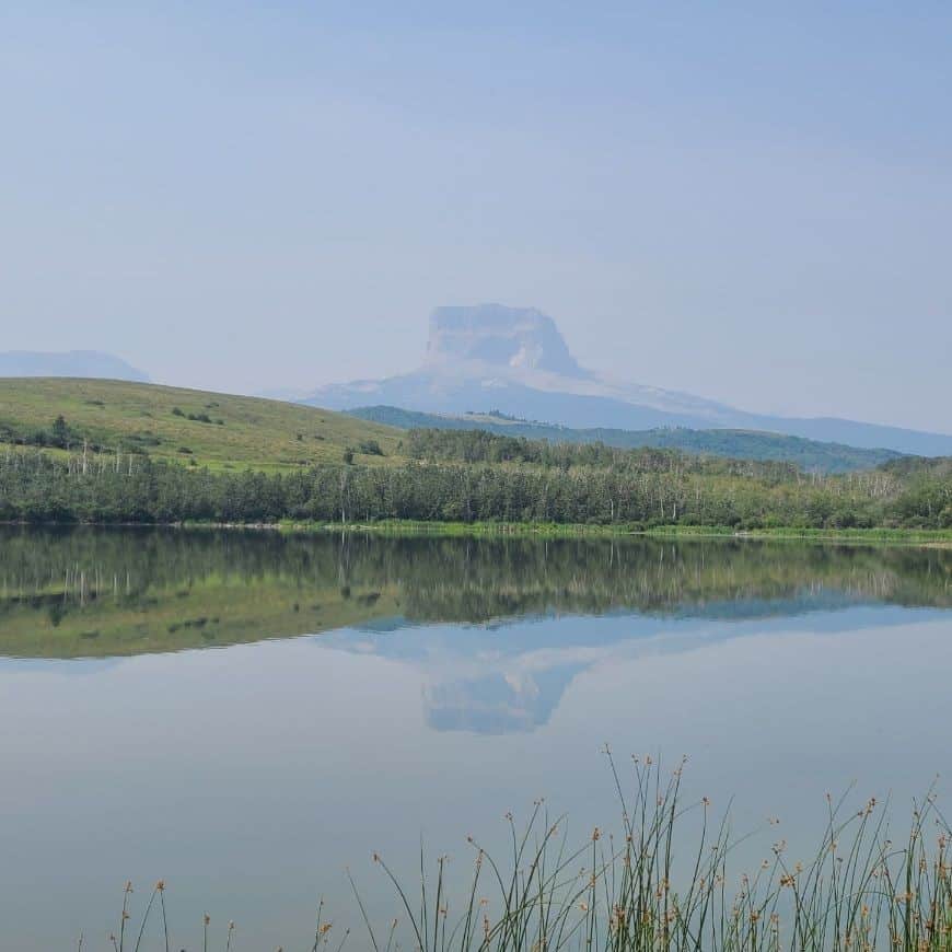 Chief Mountain Police Outpost Lake is a road trip destination for many adventure enthusiasts in Alberta Canada.