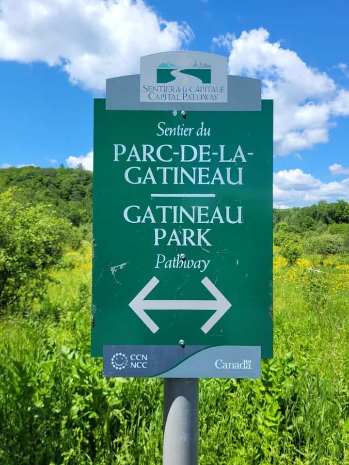 The hiking and cycling trail network in Gatineau Park is extremely well signed and blazed throughout