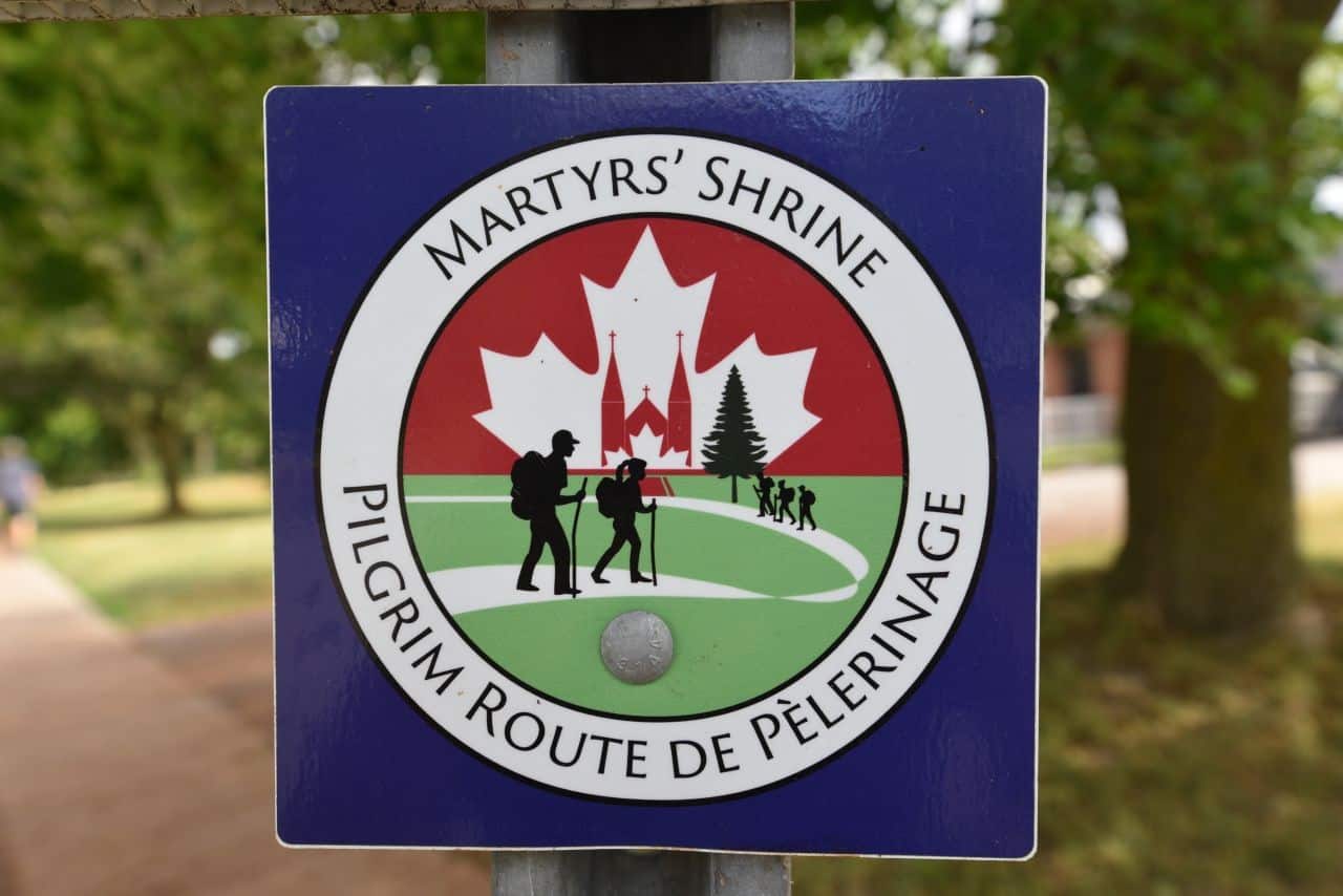 The Tiny Trail section of the Trans Canada Trail in Ontario is also part of the camino pilgrimage route up to the Martyr's Shrine in Midland, Ontario
