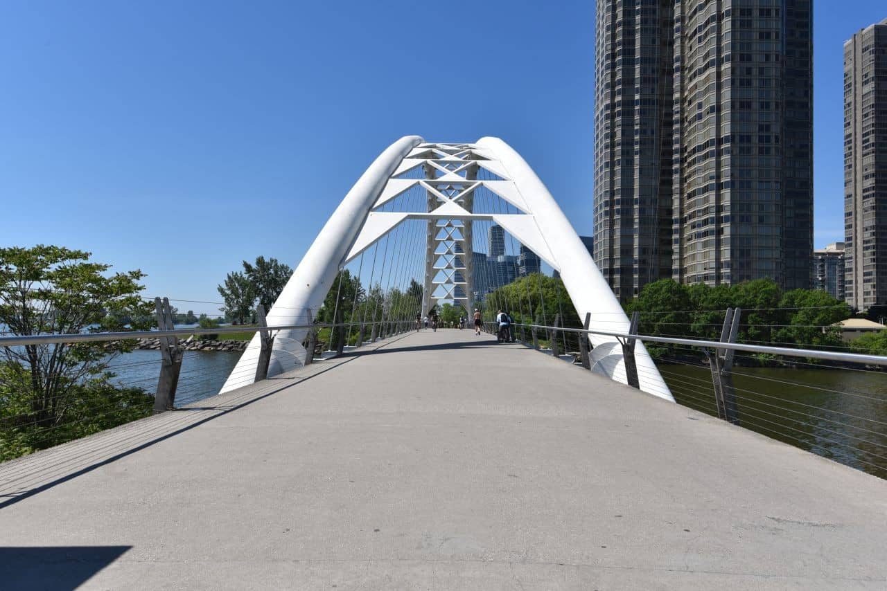 The Great Lakes Waterfront Trail offers hikers, cyclists, joggers, and sightseers an opportunity to explore Toronto, Ontario, Canada