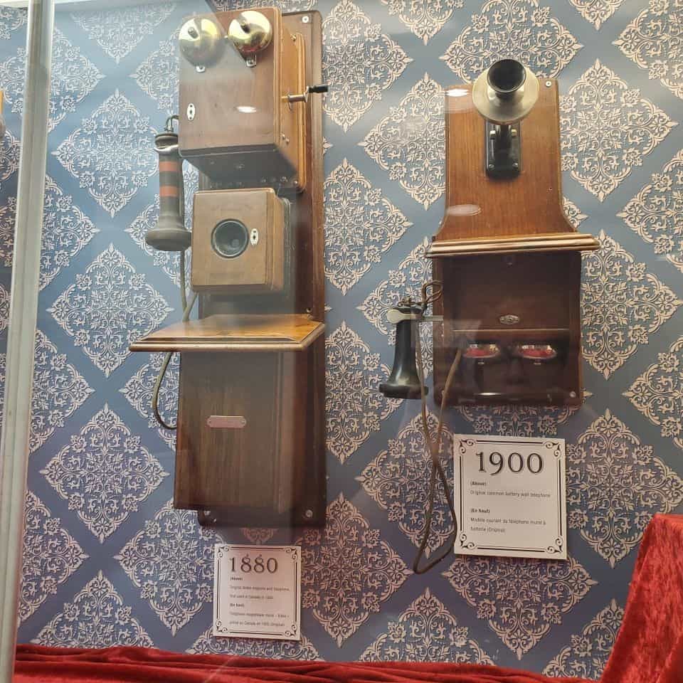 Some of the earliest working models of telephone. Bell received a patent for the telephone in Feb 1876.