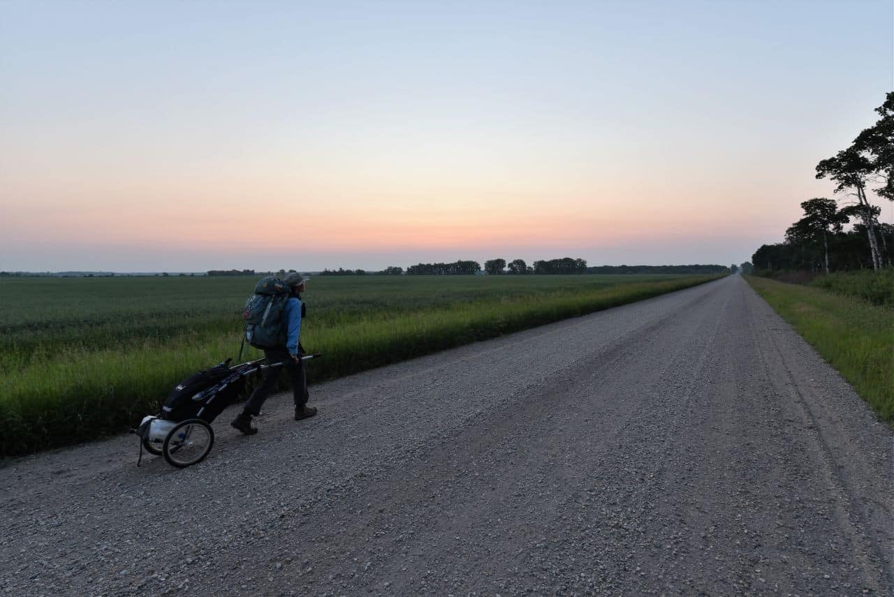 Prairie sunrises, prairie sunsets, and open skies make the Crow Wing Trail one of the best hiking trails in Manitoba Canada to hike or bike