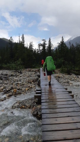 It was a wet and rainy day for a hike into the backcountry at Yoho National Park BC Canada