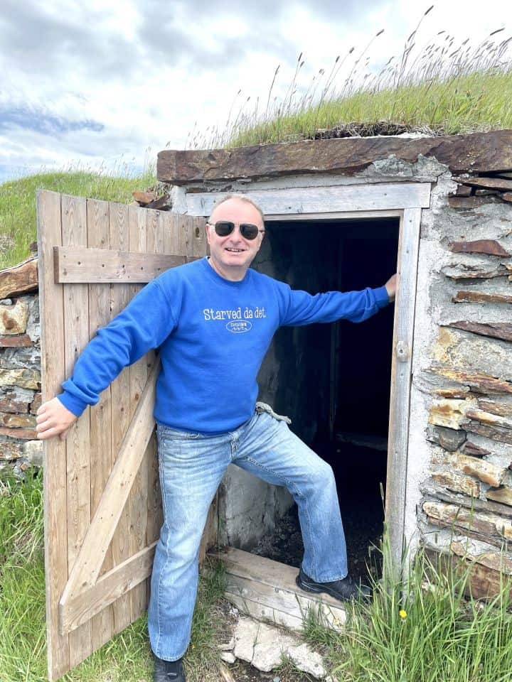 Traditional Newfoundland root cellars located in Elliston Newfoundland on the East Coast of Canada.