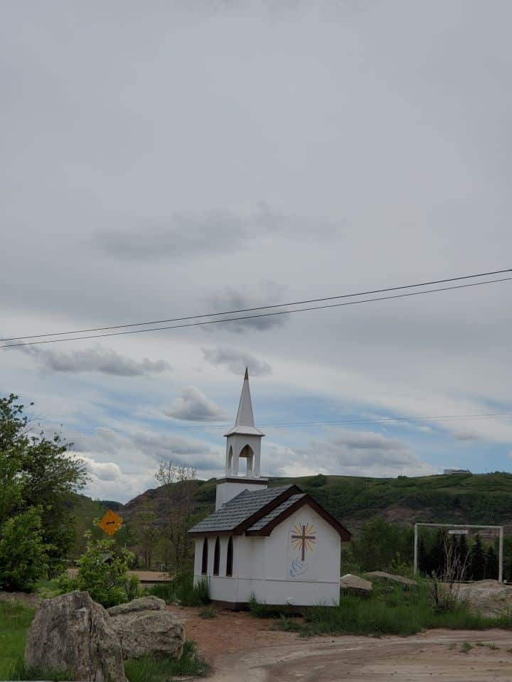 Rent this tiny church in Drumheller Alberta