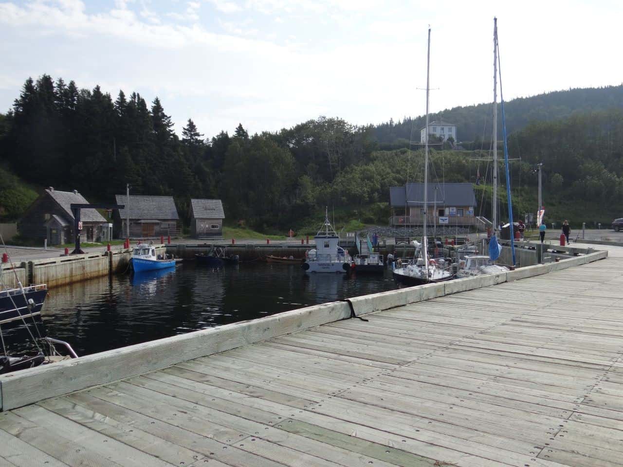Grand Greve Wharf in the South Area of Forillon National Park in Quebec Canada.