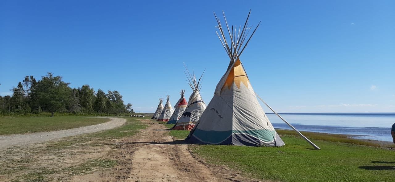 Tee Pees in Gesgapegiag of the Micmacs Of Gesgapegiag First Nation.