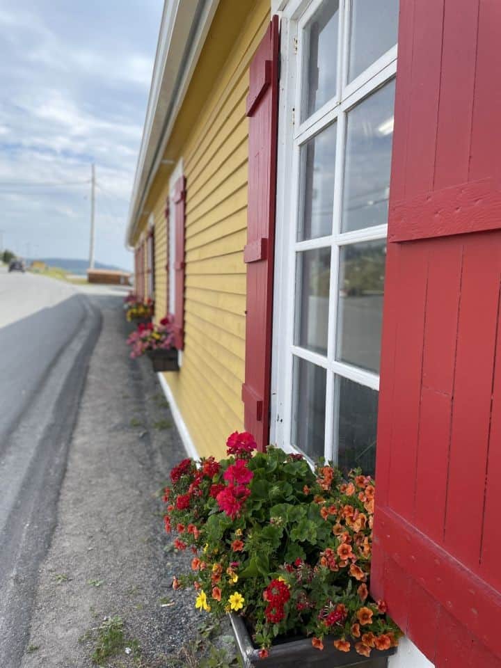 Street view and pastel colours in Dildo Newfoundland and Labrador Canada.