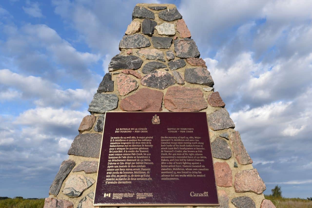 The Trails of 1885 portion of the Trans Canada Trail takes hikers and cyclists to many historic sites where battles were fought during the North-West Resistance.